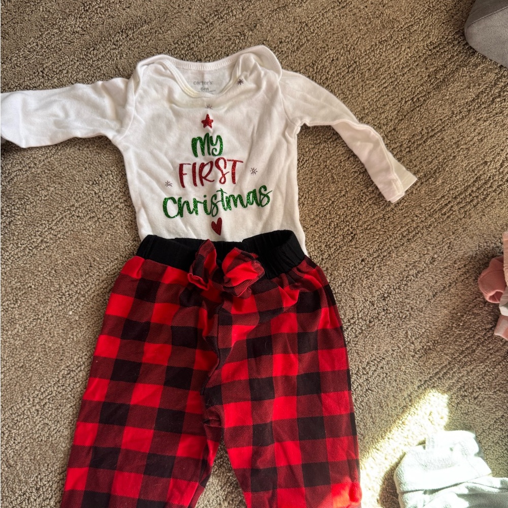 Festive Kids Pajamas - Red and White